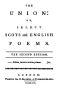 [Gutenberg 40444] • The Union: Or, Select Scots and English Poems